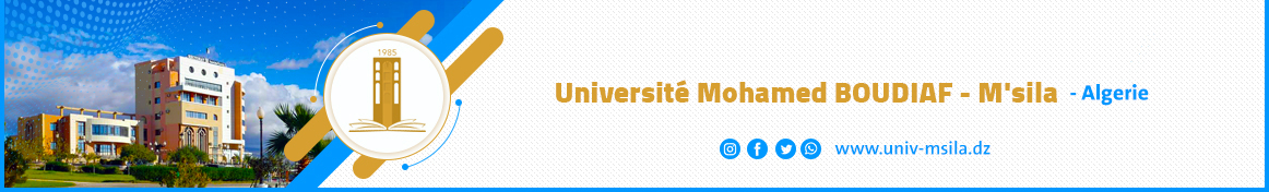 Université Mohamed BOUDIAF -M'Sila